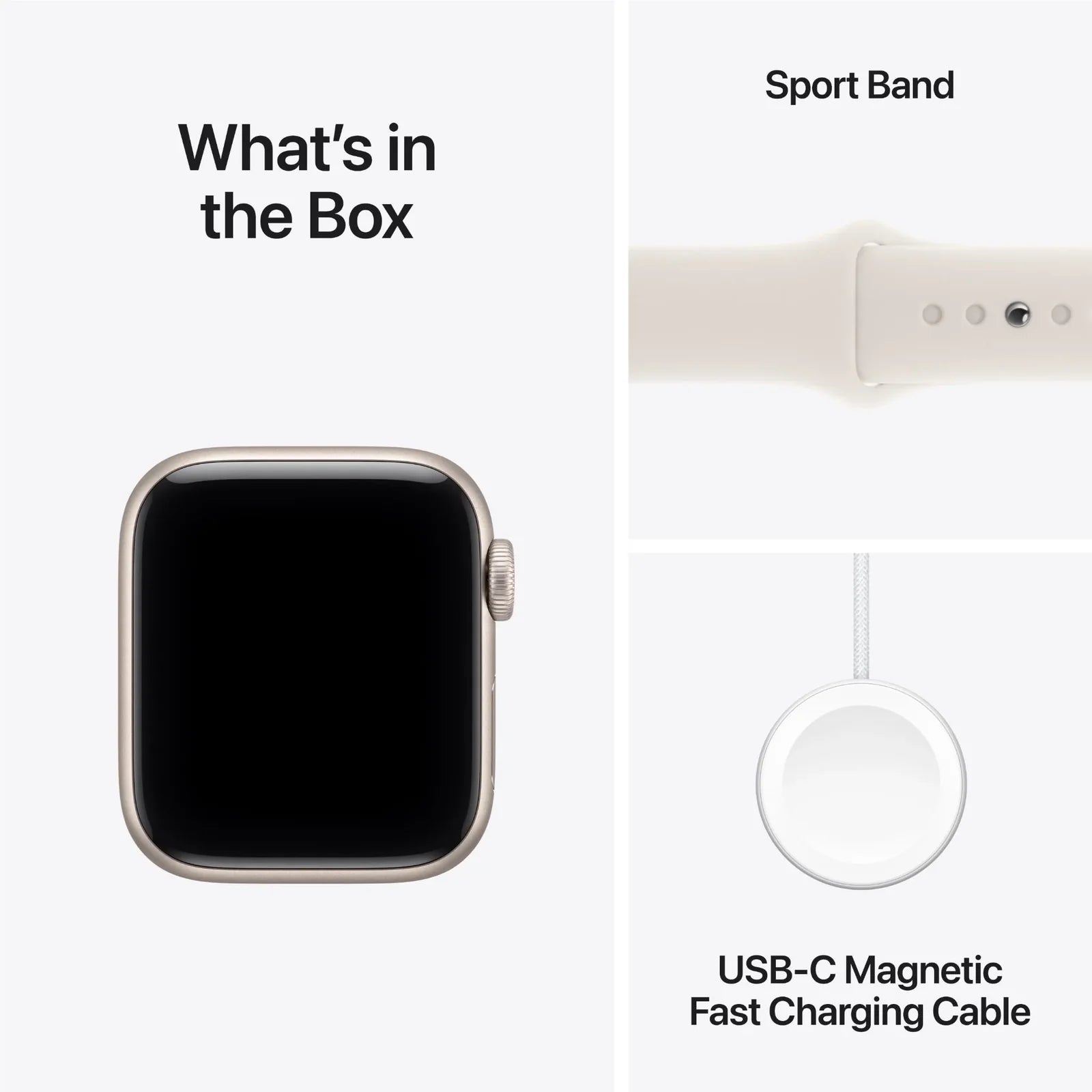 Apple Watch SE 3 40mm Starlight Aluminium Case GPS Sport Band (S/M) [2025]